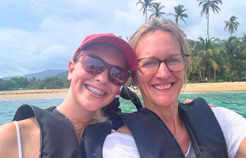 Mother and daughter om holiday in Colombia 2025