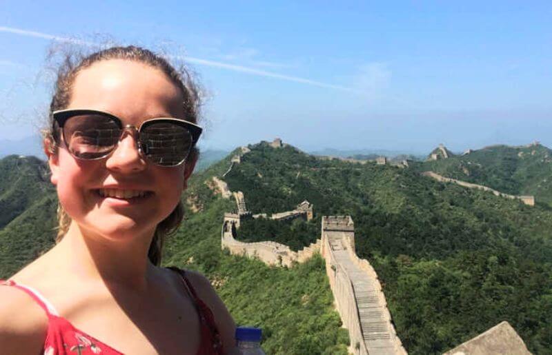 Great Wall of China - child on family holiday