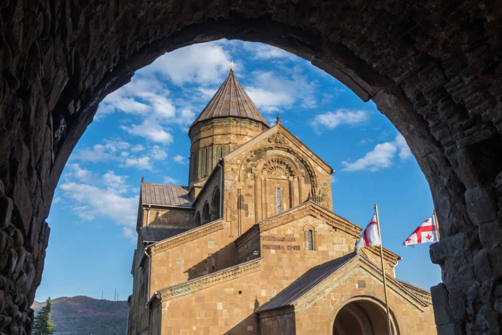 11th century Svetitskhoveli Cathedral in Mtskheta, Georgia
