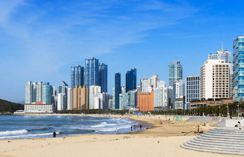 View of Haeundae Beach, Busan, South Korea
