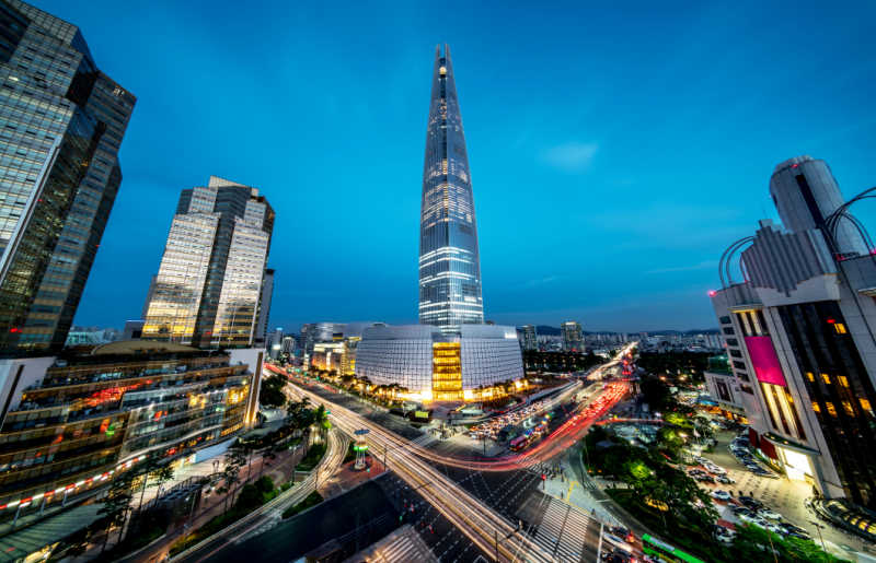 Seoul Songpagu Cityscape Skyscraper Lotte World Tower