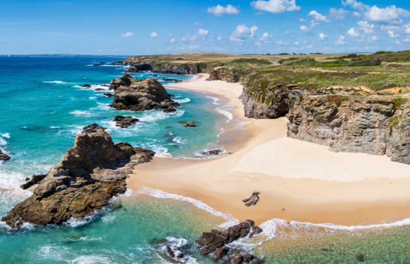Praia da Samoqueira Beach, Atlantic Coast, Alentajo, Portugal