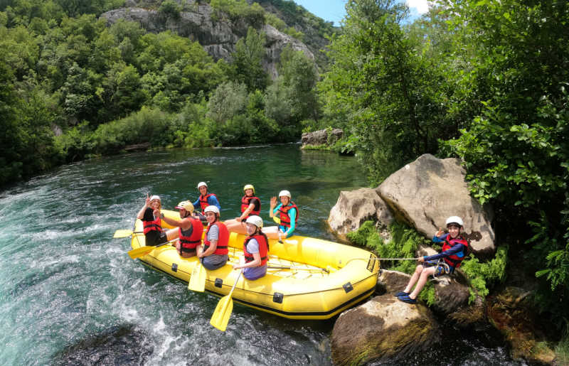 Family rafting in Croatia on a Europe family travel guide