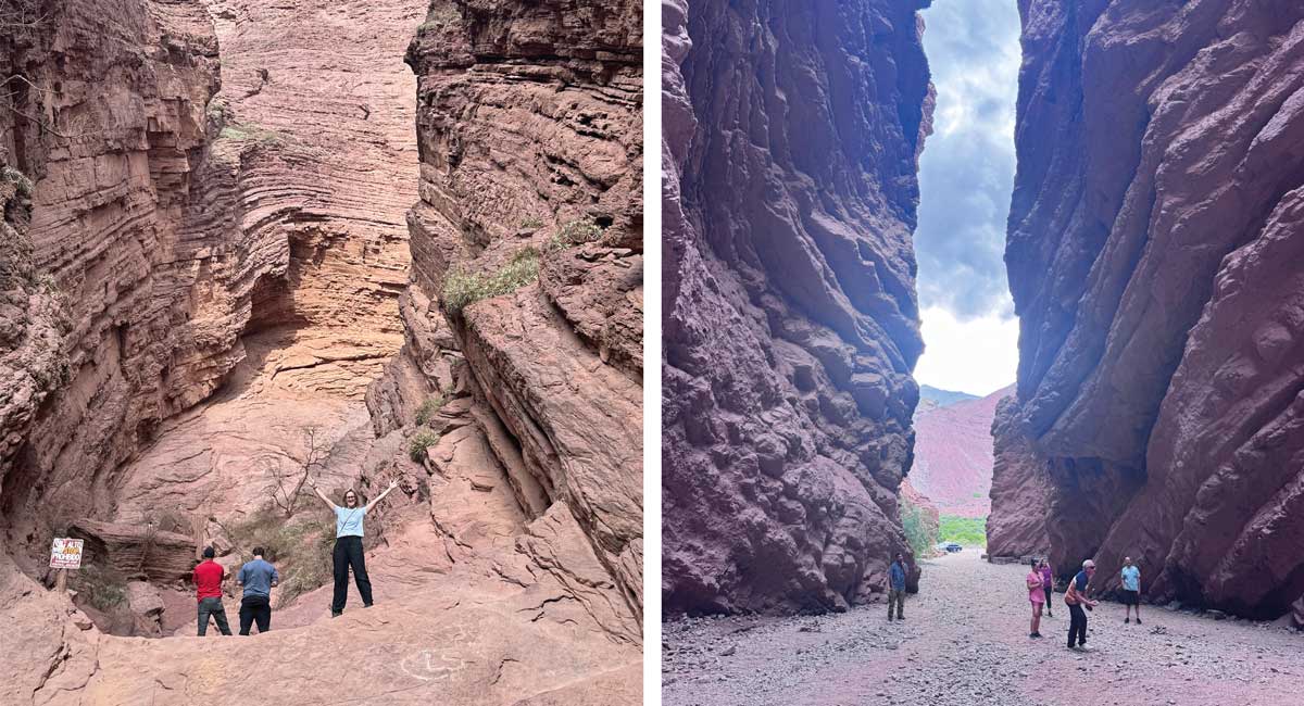 Red rocks and canyons on the way from Salta to Cafayate, Northern Argentina