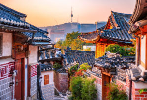 View of Bukcheon, Hanok Village in Seoul, included in the South Korea and Japan family itinerary
