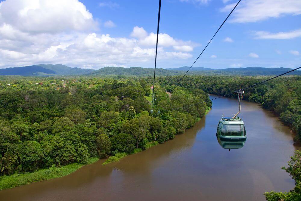 The sky rail in Cairns, Australia