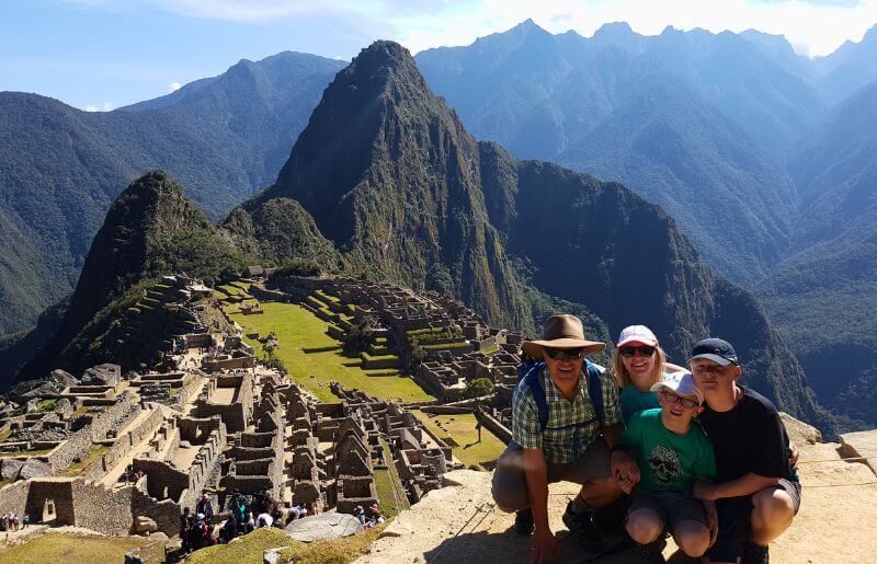 Family at Machu Picchu, Peru with kids itinerary